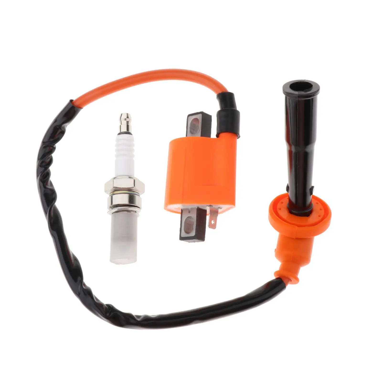 High Performance Ignition Coil & Spark Plug Orange for Suzuki LTZ400 Quadsport