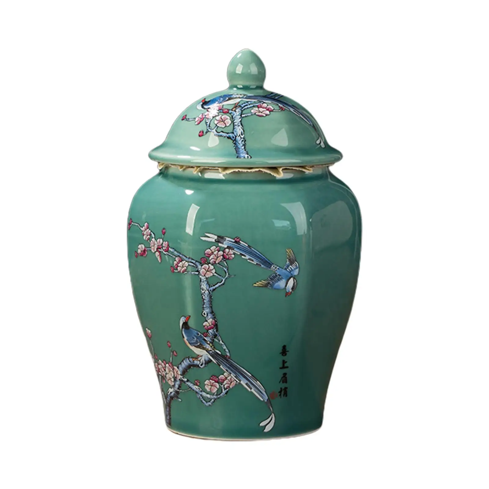 Ceramic Ginger Jar Crafts Gift Vintage Style Traditional Vase Porcelain Jars for Countertop Home Decor Weddings Home Office