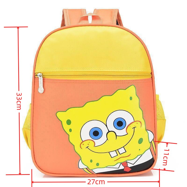 Girls Boys Sponge Bob Backpack Spongebob Patrick School Book Lunch