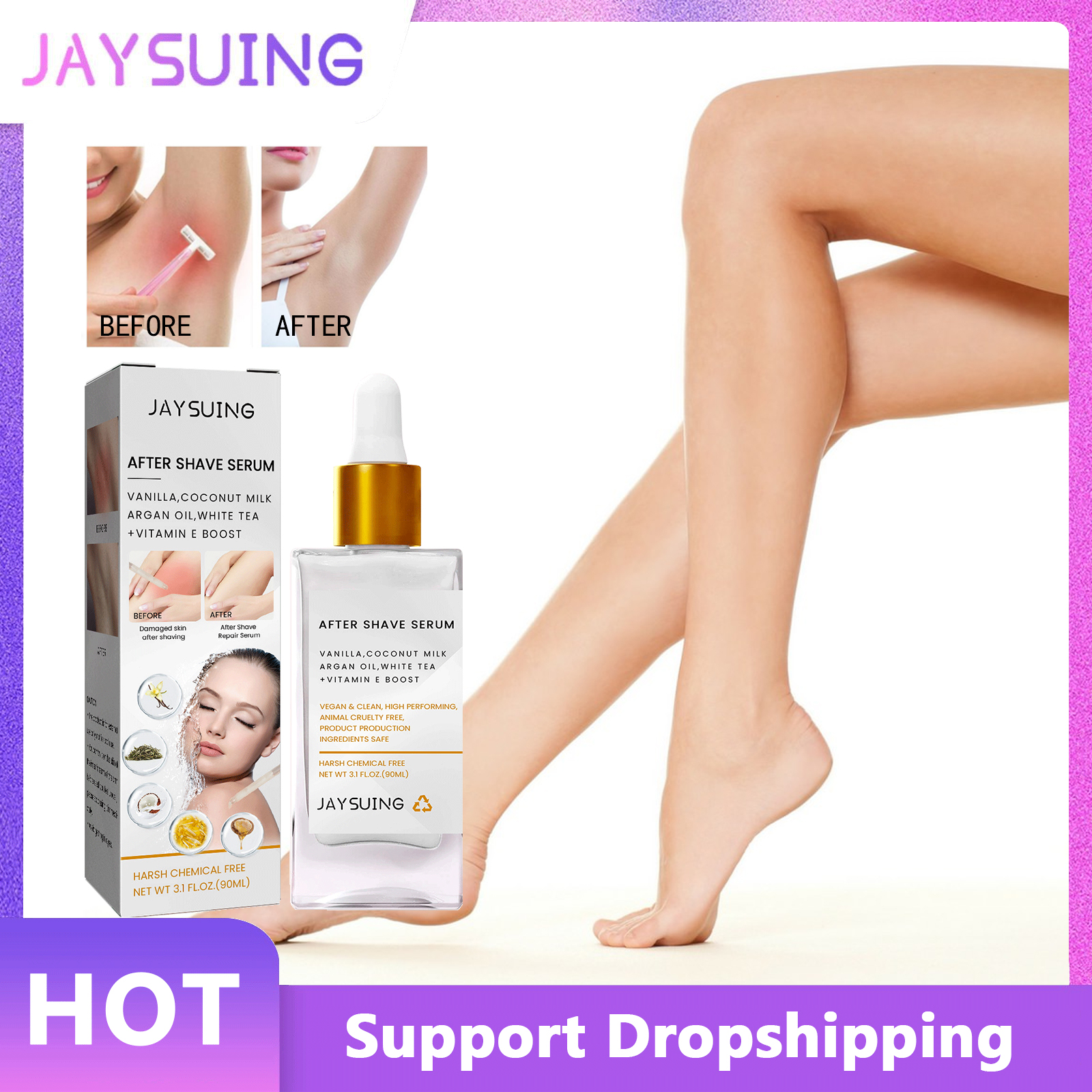 Best of Jaysuing After Shave Repair Serum Reduce Redness Skin Prevent Razor Bumps Anti Drying Moisturizing Smooth Skin Repair Essence Reviews & Tips