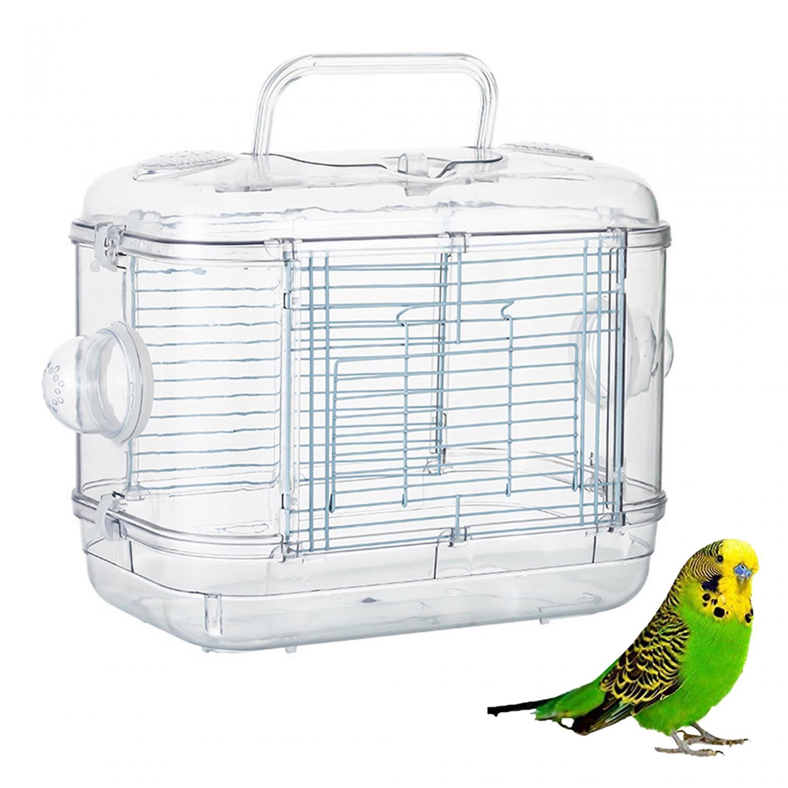 Acrylic Villa Bird Cage with Stand Lightweight Bird Carrier Bird Travel Cage for Canary Small Birds Parrots Parakeets Cockatiels