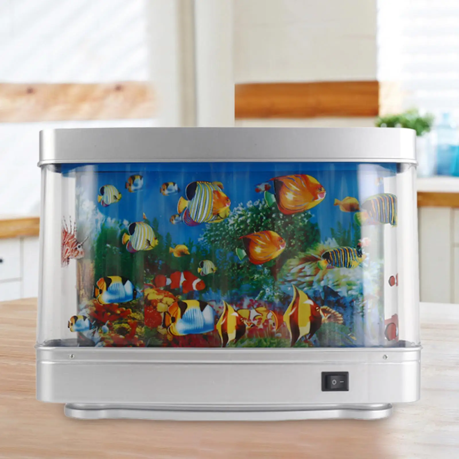 Aquarium Mood Lamp Marine Moving Background Underwater World Tropical Fish Night Light for Birthday Party Holiday Kids Room