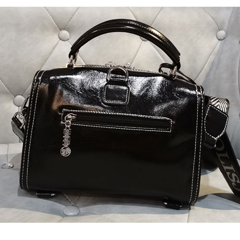 Mulheres Rivet Diamante Bolsa, sacola de couro