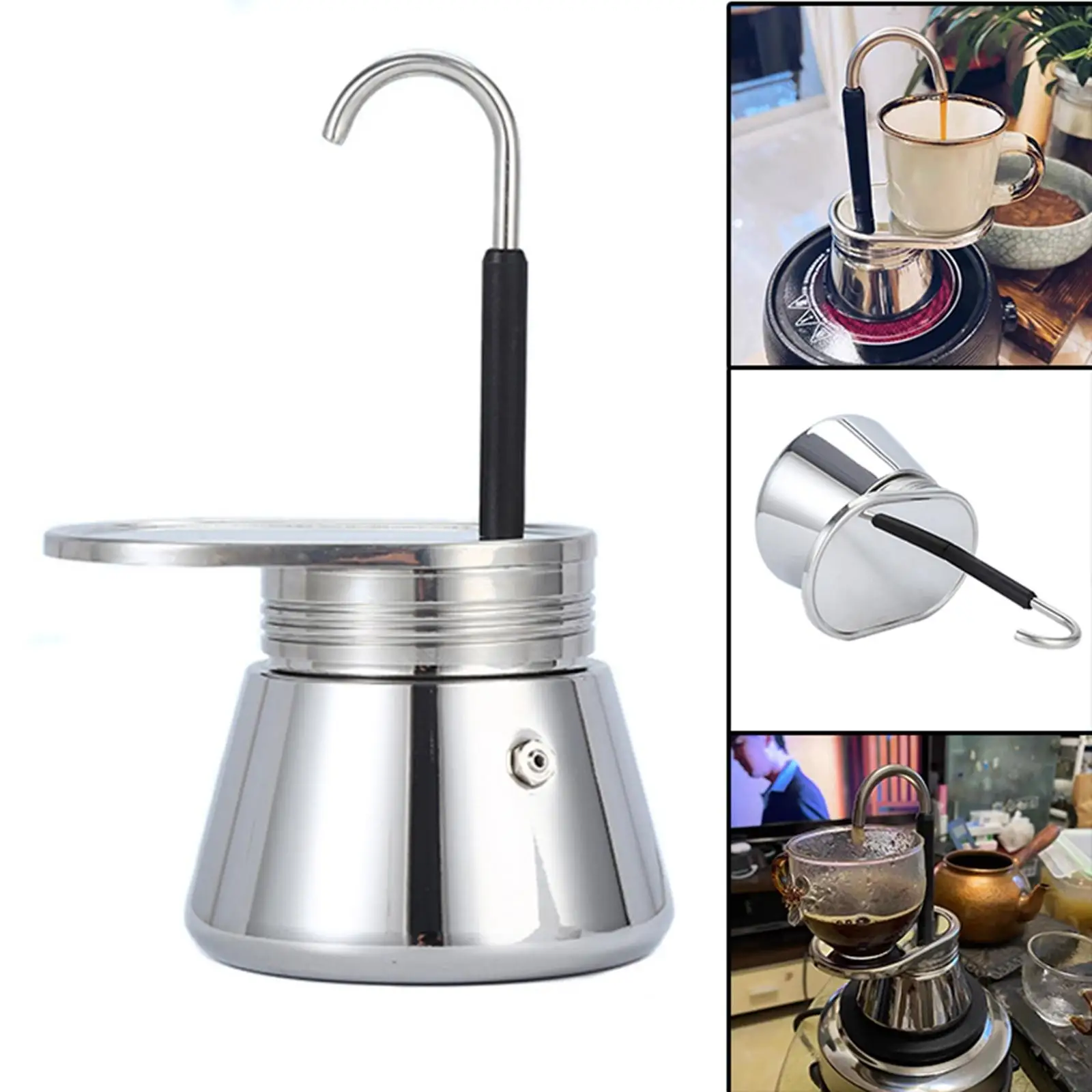 Traveling Stovetop  Pot Stainless Steel Brews Quickly Outdoor