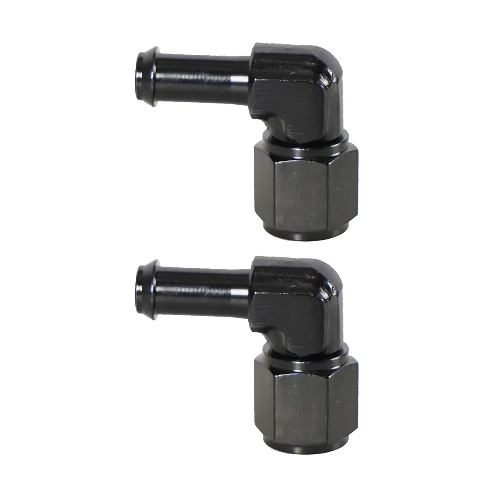Female AN6 AN -6 Swivel Barb Fittings Adapter 90 Degree Quick Connect Aluminum Elbow Adapter Swivel Hose Fitting Black Anodized