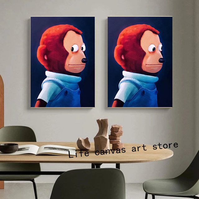 Nft série o entediado macaco iate clube macaco desenho animado personagem  pintura da lona cartaz estético parede fotos quarto decoração casa -  AliExpress