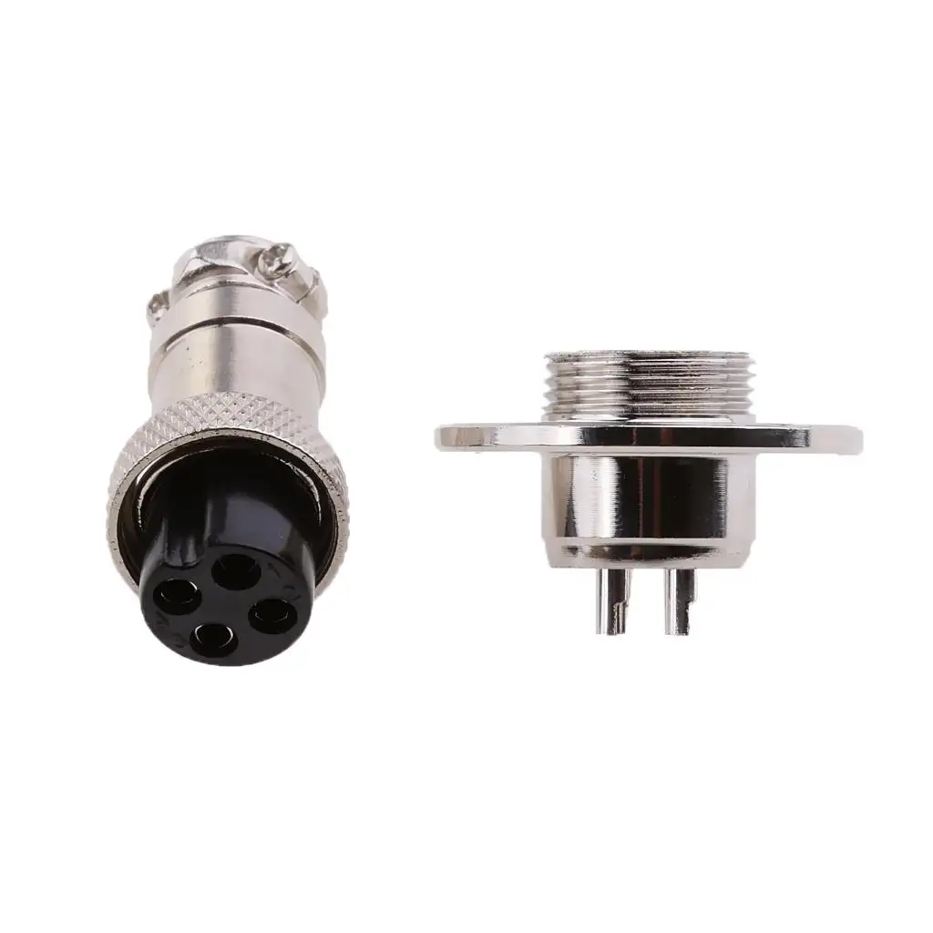 2x New Brand Waterproof 16mm 4 Pole  / Connector / Outlet GX16-4P