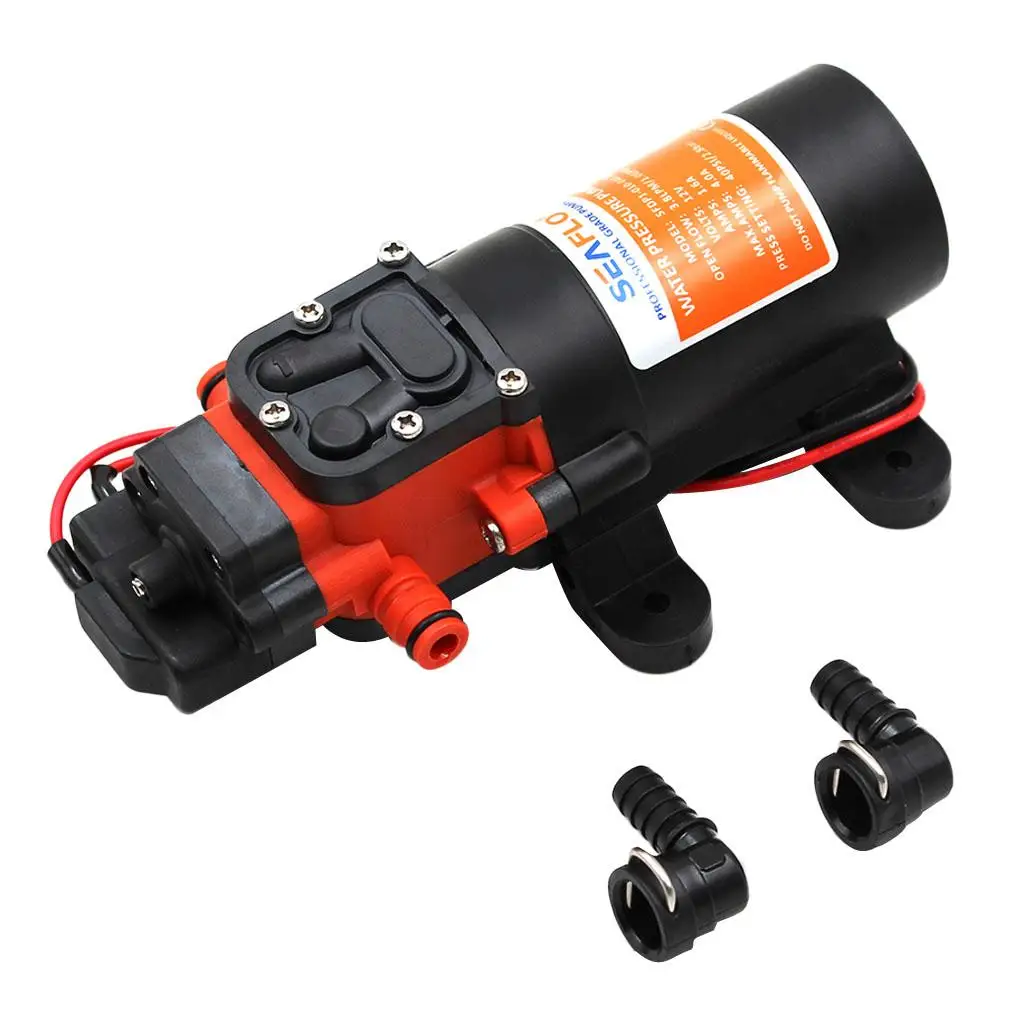 12V Boat Water Pump Diaphragm Water Pressure Pump 1.2 GPM 35PSI Self-priming Water Pumps for RV Marine Yacht Motorhome