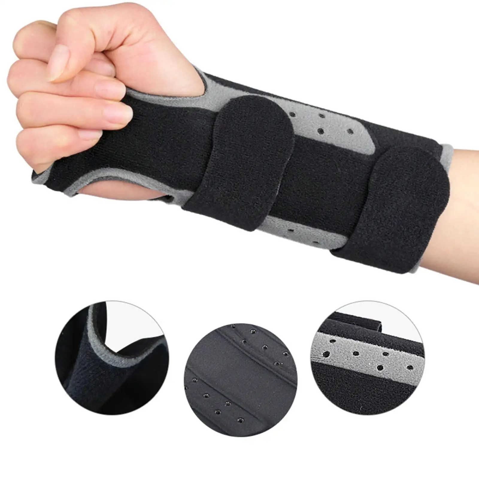 Wrist Support Brace Splint Thumb and Little Finger Opening Design Wrist Compression Strap