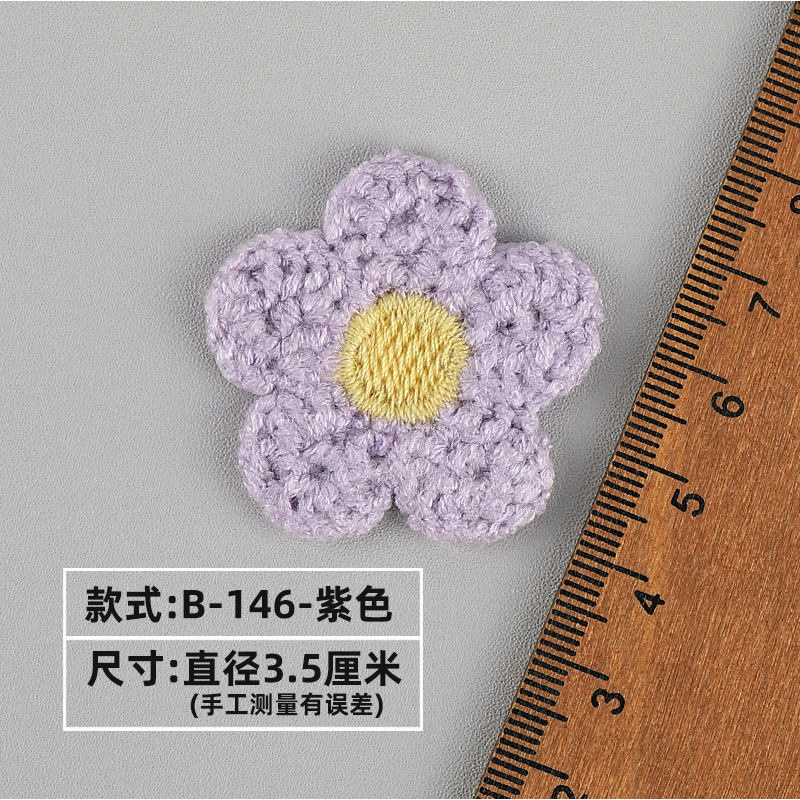 Woll blumen applique für DIY-Kleidung, Hut, Schuhe, Handwerk, Näh zubehör, Patches, Kopf bedeckungen, Haars pangen, Dekor zubehör – Detail 3