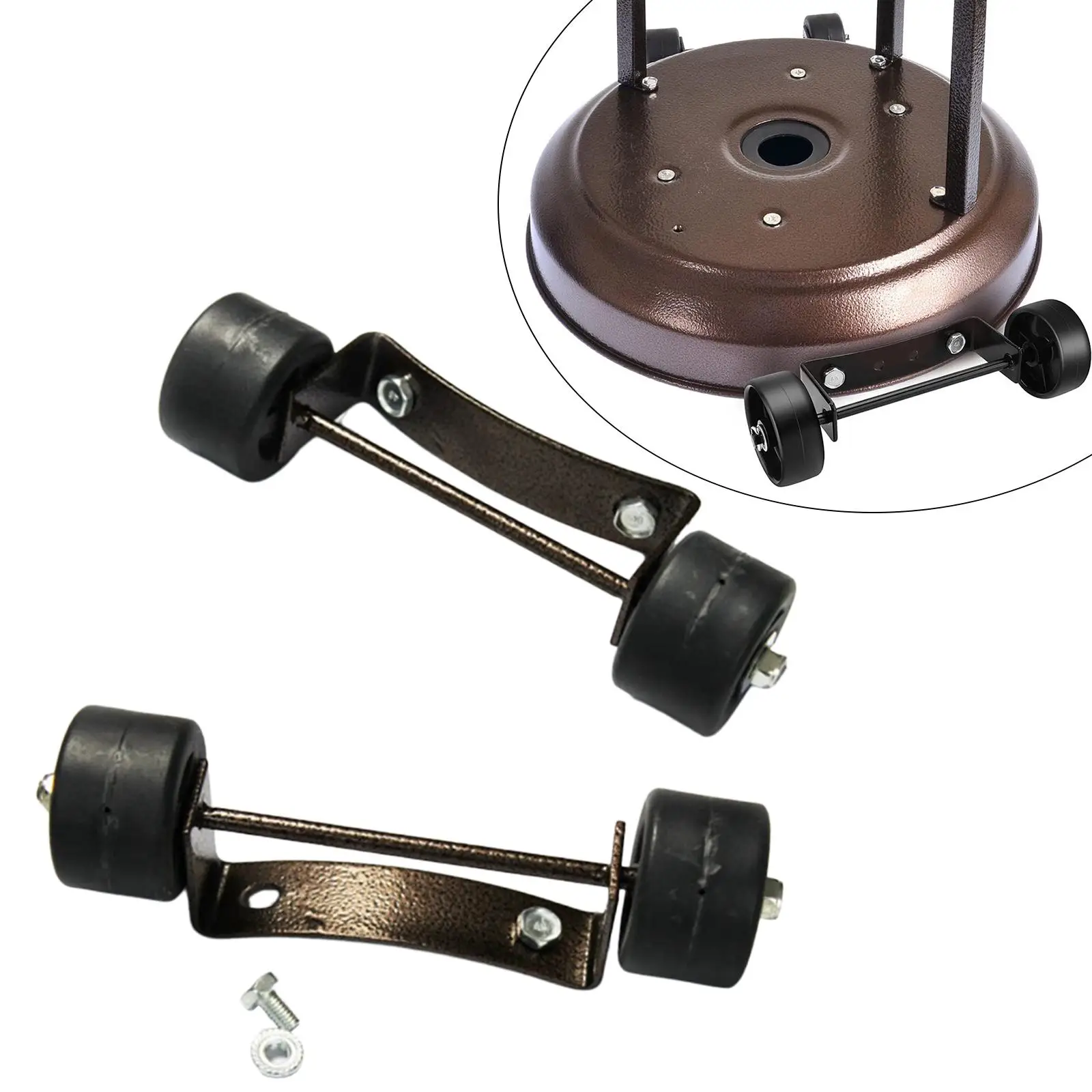 Universal Movable Wheel, Universal Patio Heater Wheel Kit, Metal, High Performance, Gas Patio Heater Replaces for Heater