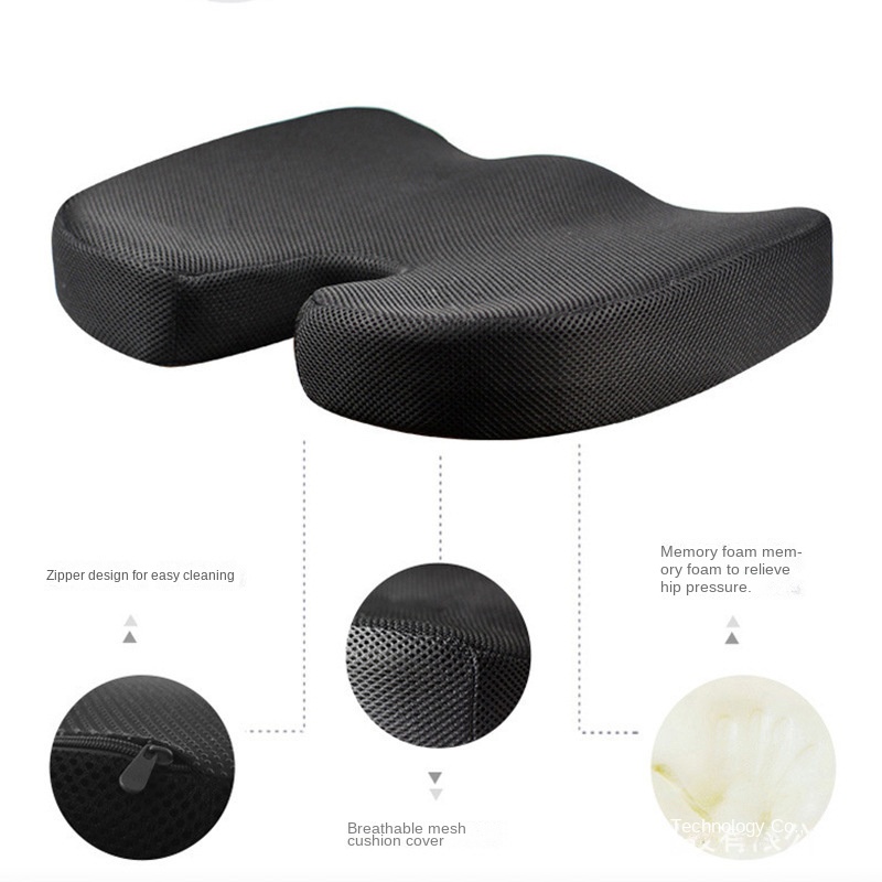 Description Picture 2 of itemGel Orthopedic Memory Cushion Foam U Coccyx Travel Seat Massage Car Office Chair Protect Healthy Sitting Breathable Pillows