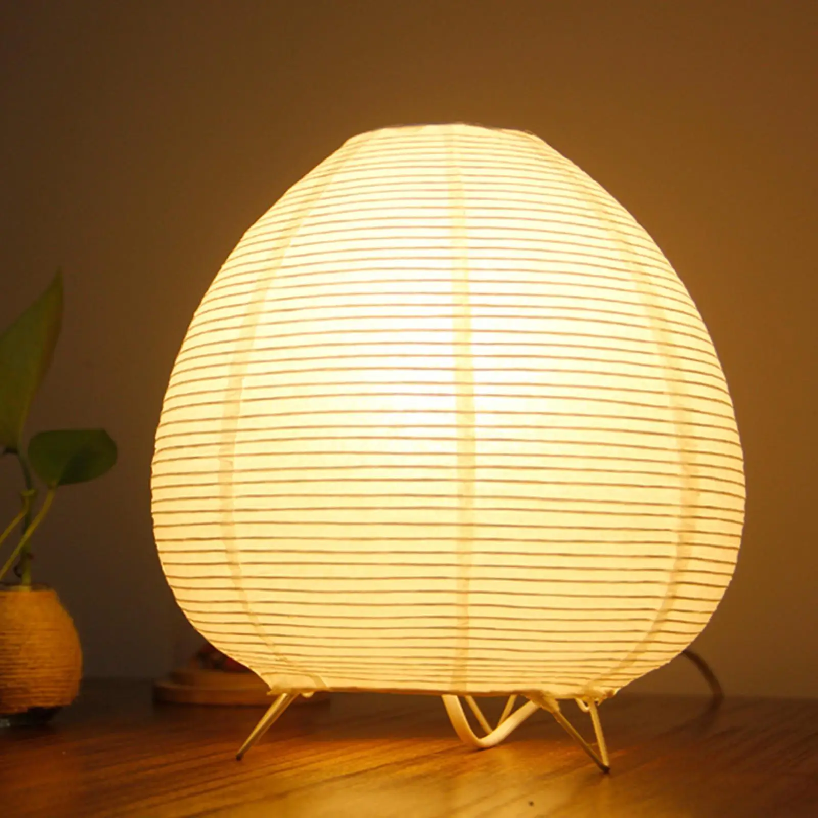 Paper Lantern Table Lamp Paper Lamp Nightstand Lamp Decorative Paper Lampshade Desk Lamp for Office Decoration