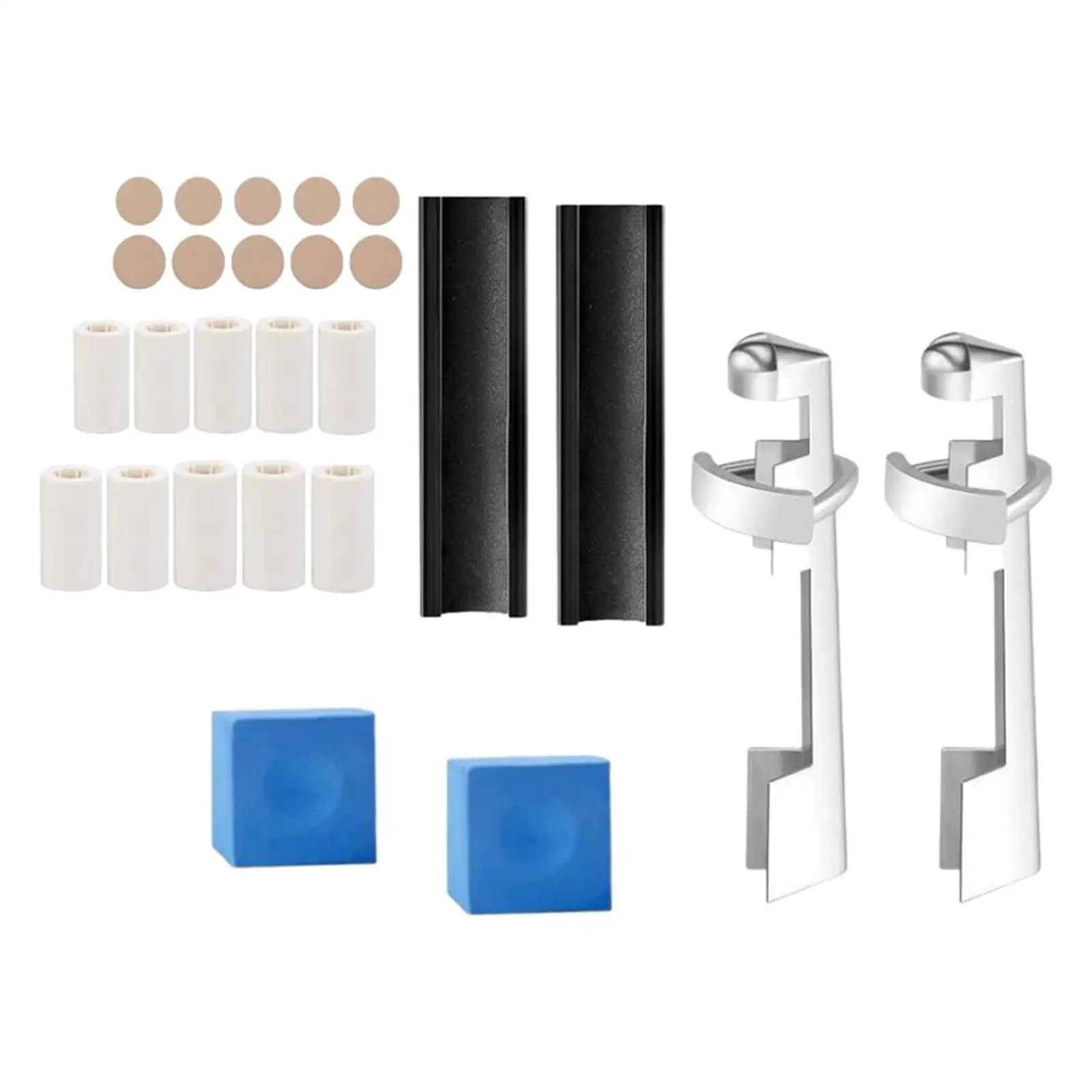 26x Pool Cue Tip Repair Kit Pool Cue Tip Clamp 22mm Chalk Cubes for Beginners Playing Game Training Outdoor Sports Practice