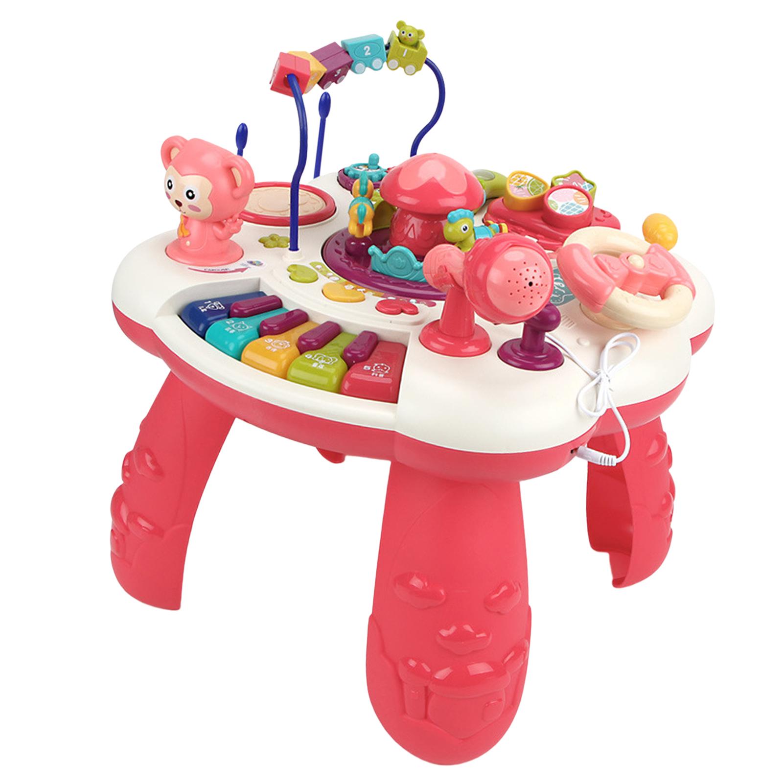 Musical Learning Table Early Educational Sensory Sound Toy Cute for Birthday