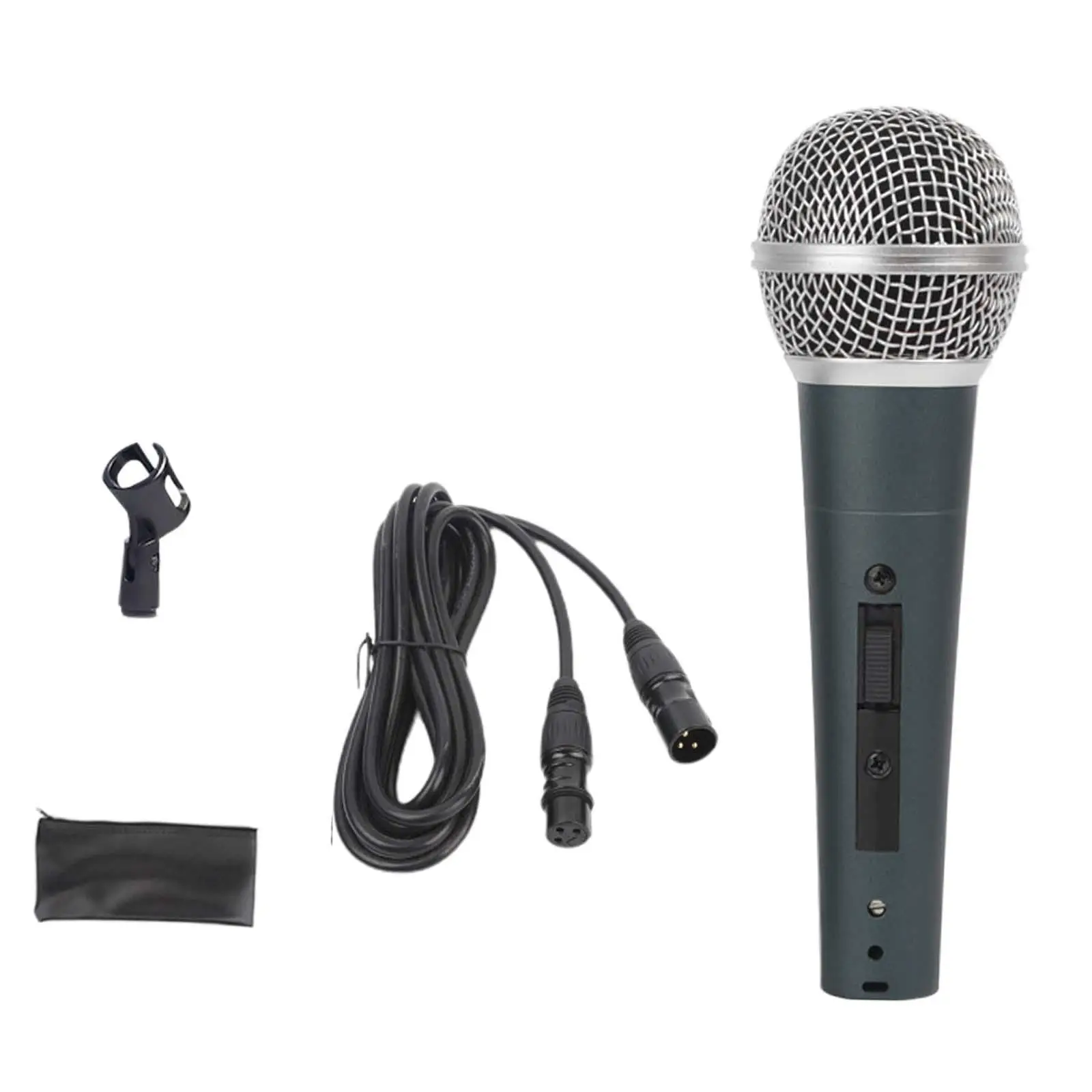 Wired Microphone with on and Off Switch XLR Cable Kit Long Range Dynamic Vocal Microphone for Wedding Party Conference Karaoke