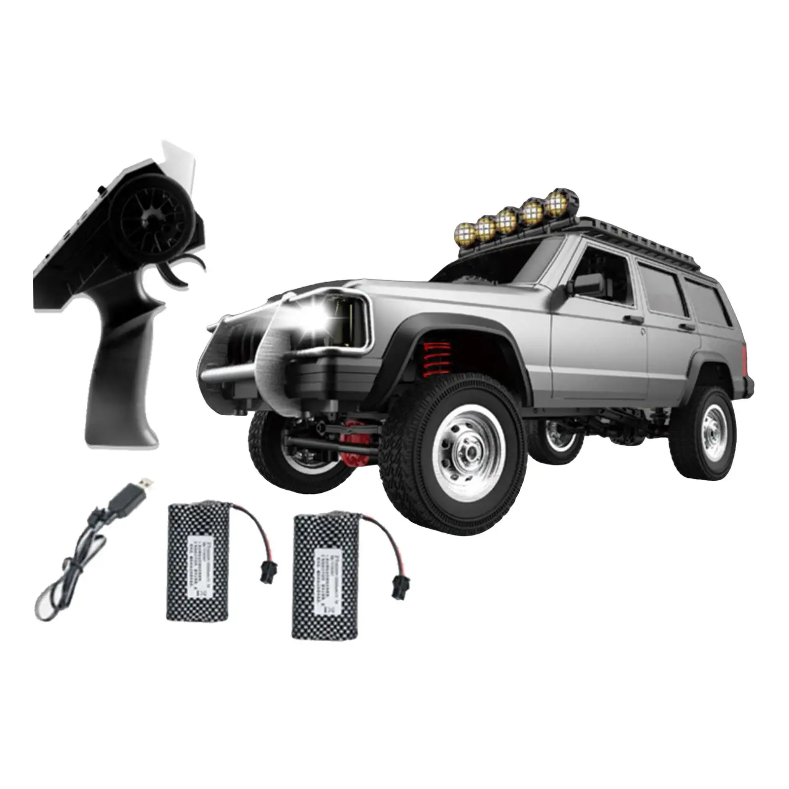 Huge 1:12 RC Car with Battery LED Headlight All Terrain Toy trucks Crawler Remote Control for Children Boys Adult