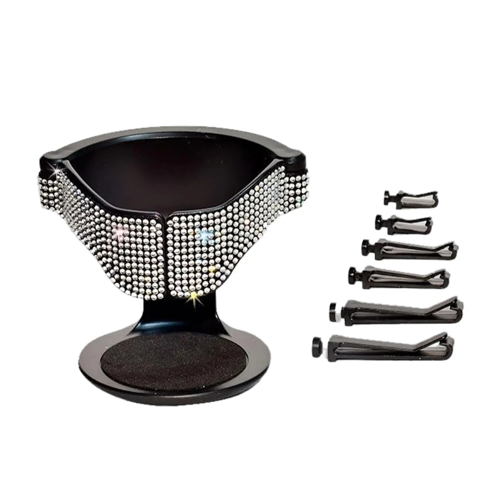 Multifunctional Car Cup Holder Water Bottle Bracket with Shiny Rhinestones