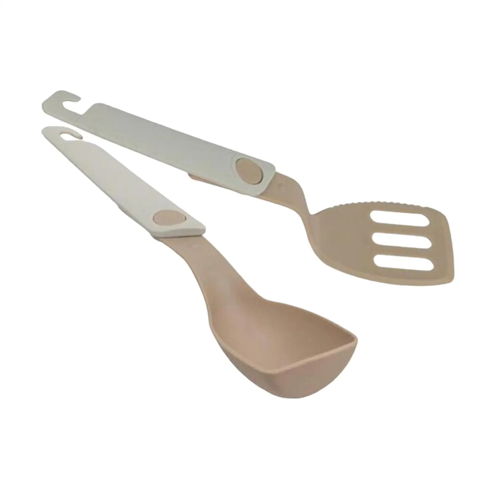 2x Camping Cooking Spoon Shovel Kitchen Utensils Folding Tableware Picnic