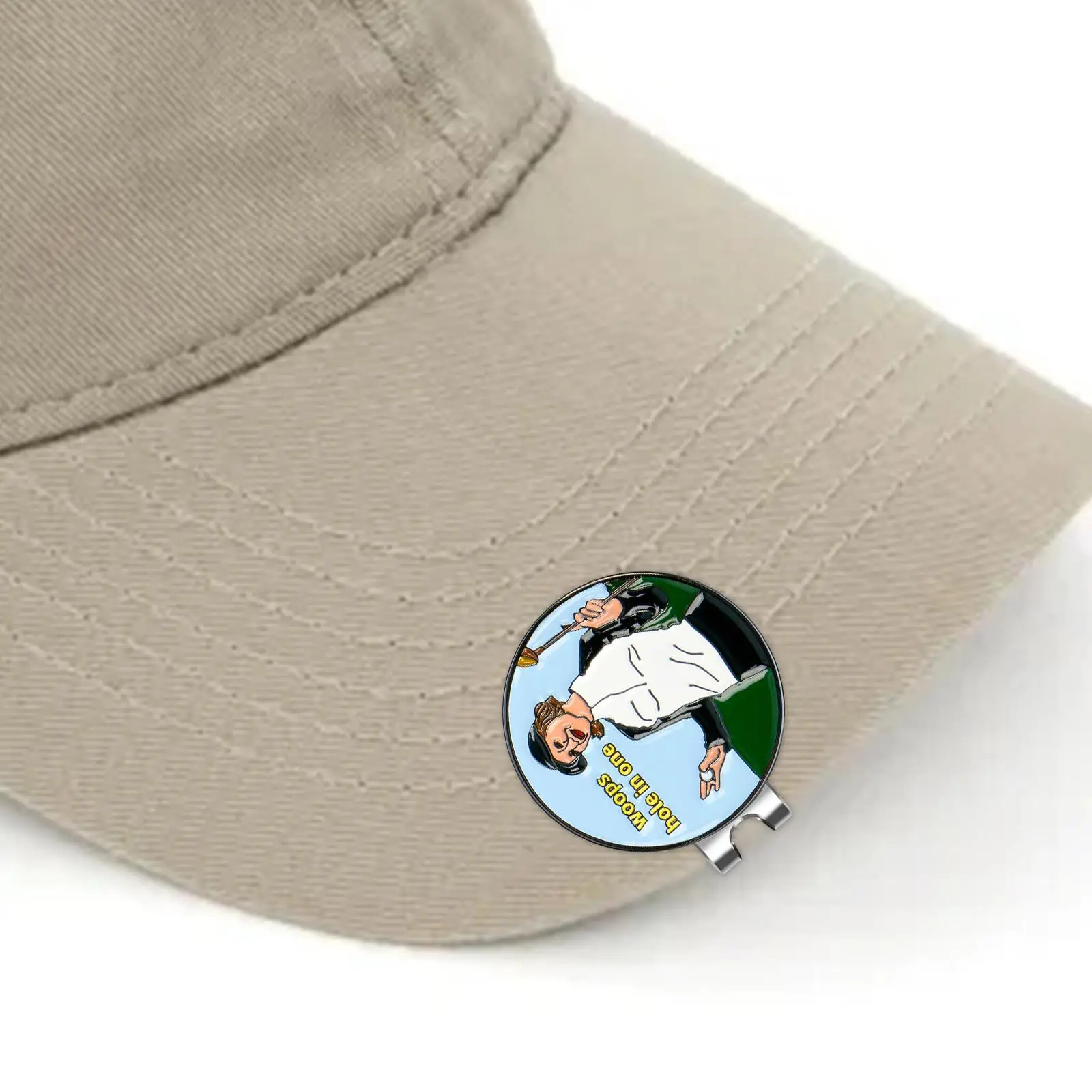 Golf Ball Marker Hat Clip Attach to Caps Visor Zinc Alloy Golf Ball Marker with Hat Clip Golf Gifts for Men Women