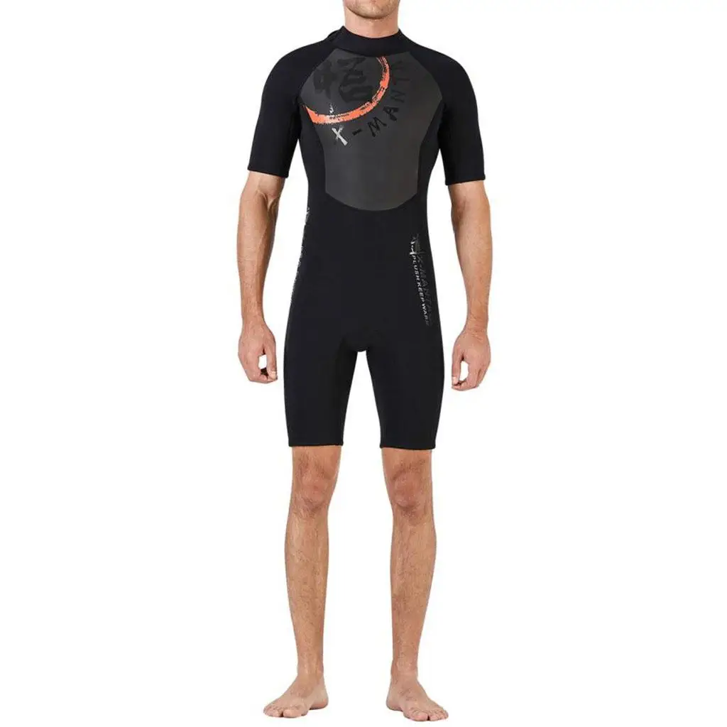 Men 3mm Diving Wetsuit  Short Sleeve Wet Suit Jumpsuit Shorts