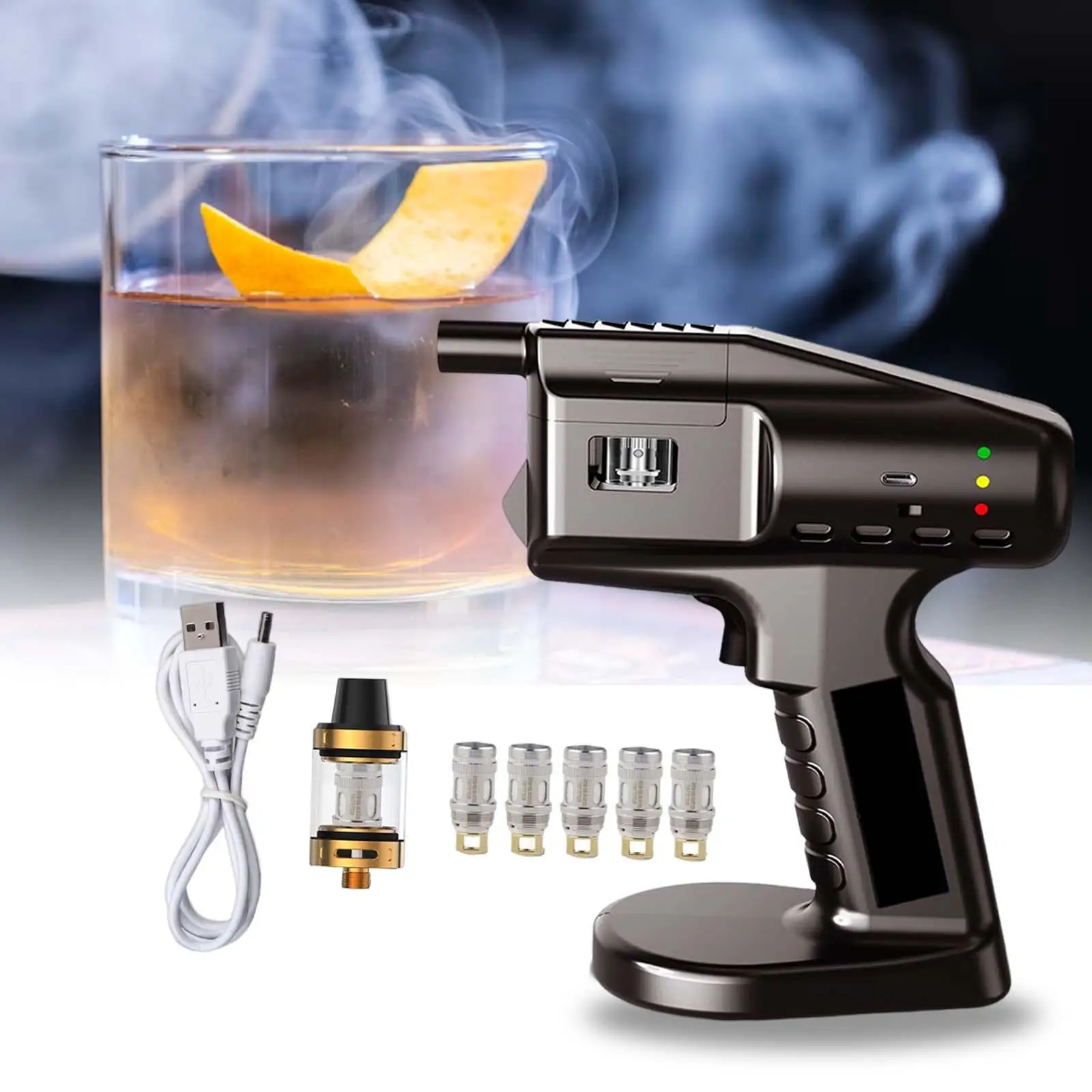 Handheld Infuser Machine USB Powered with Accessories for Indoor Cheese Meat