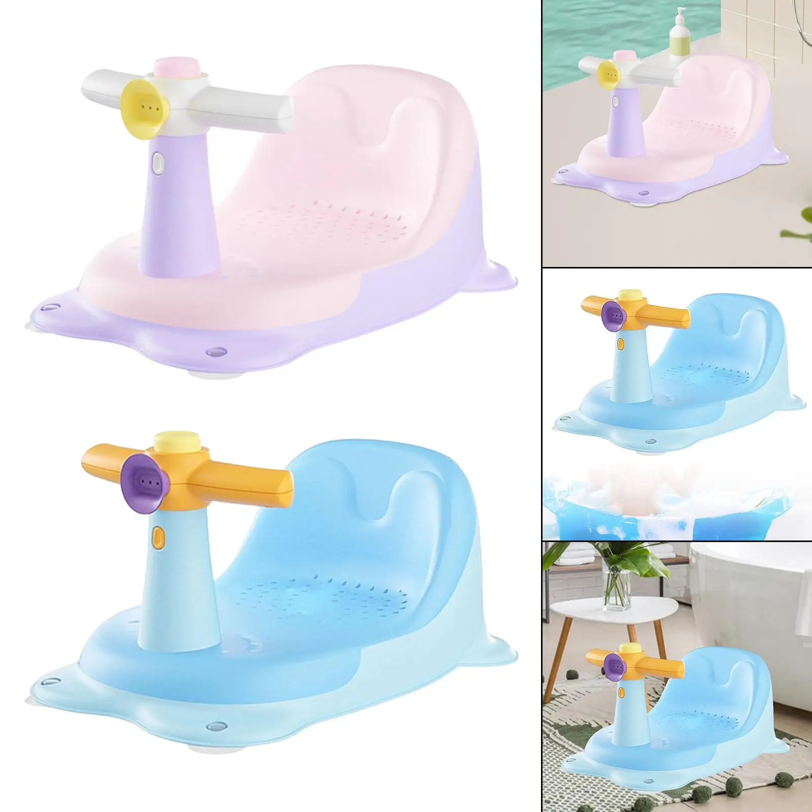 Baby Bath Seat Bath Seat Support Seat Pad Bath Chair Comfortable for Baby Girls