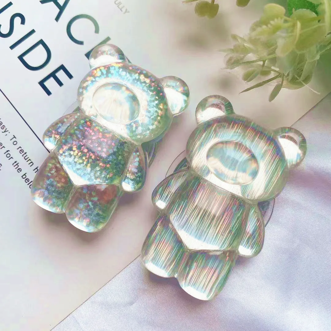 folding desktop phone stand Korea Style Mobile Phone Accessories Griptok Cute Bear Folding Finger Ring Holder for Phone Cellphone Stand Grip for Iphone 12 phone stands