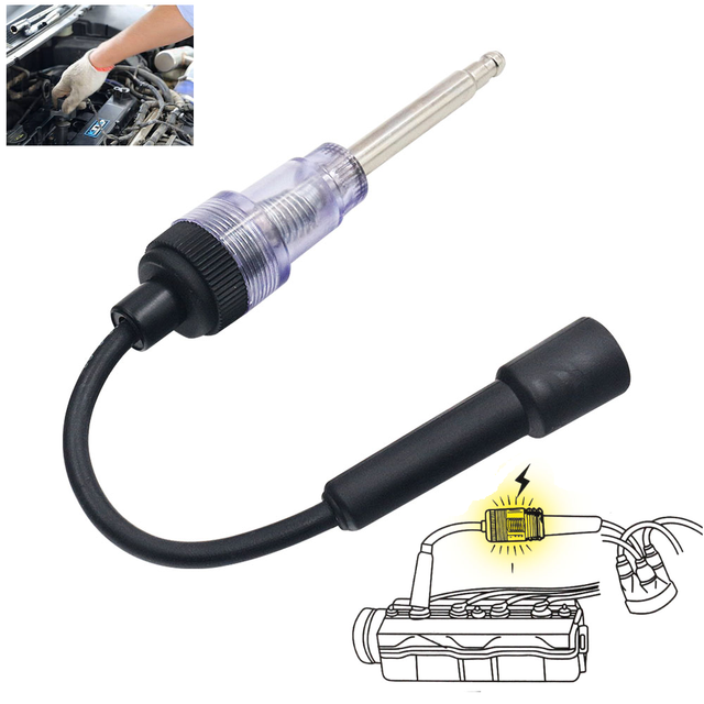 Testeur De Bougie D'allumage - Outil Diagnostic Pour Voiture, Moto, Tondeuse - Détecte Défauts Bobine