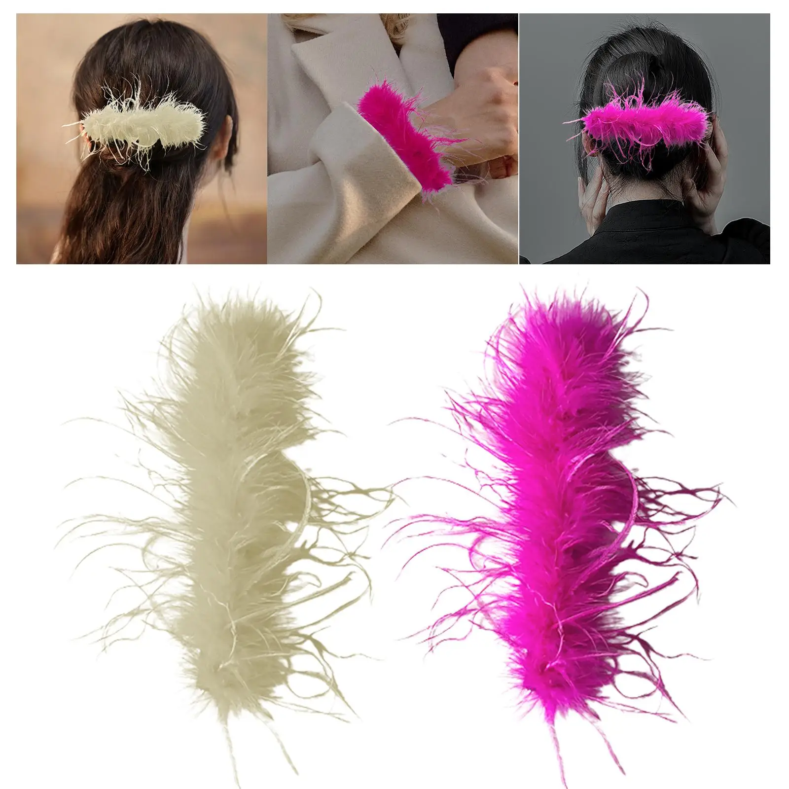 Feather Slap Bracelets Cuffs Bracelet Decoration Wrist Sleeve Patting Wristband Hair Band for Party New Year Kids Teens Adult