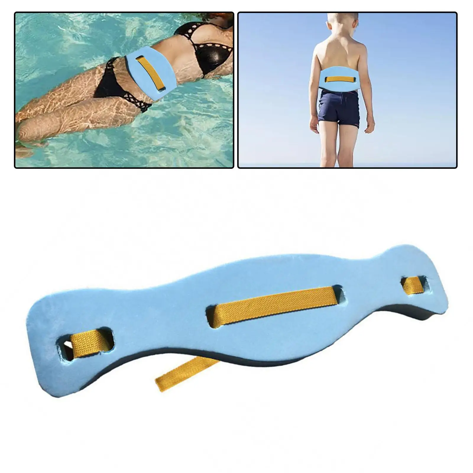 Back Floating Swim Belt Swim Training Equipment Water Aerobics Exercise Belt Swim Float Safety Adult Adjustable Waistband Pool