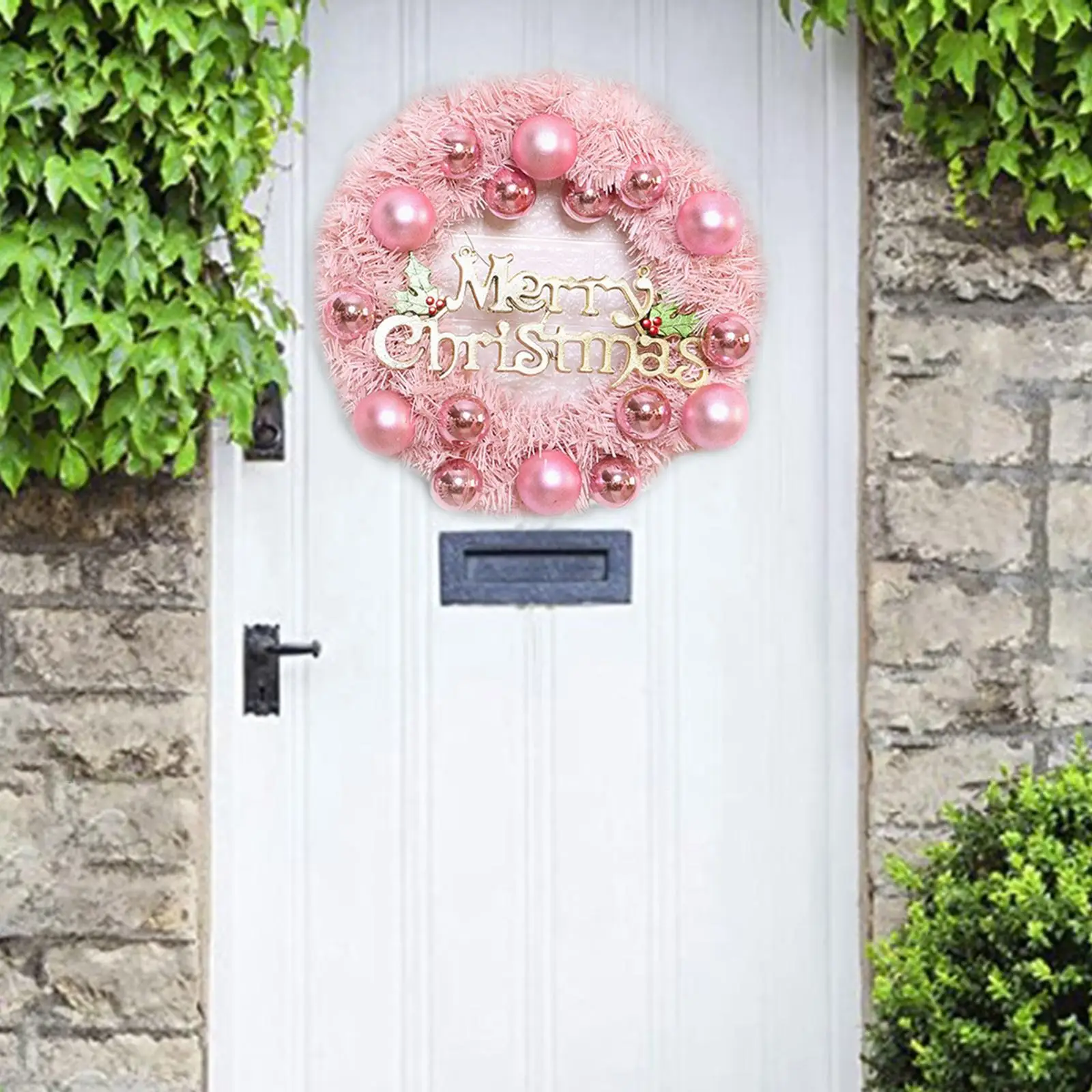 Pink Branches Artificial Flowers Garland Floral Fireplace Bouquet Door Wreath for Christmas Window Wedding Outside Holiday
