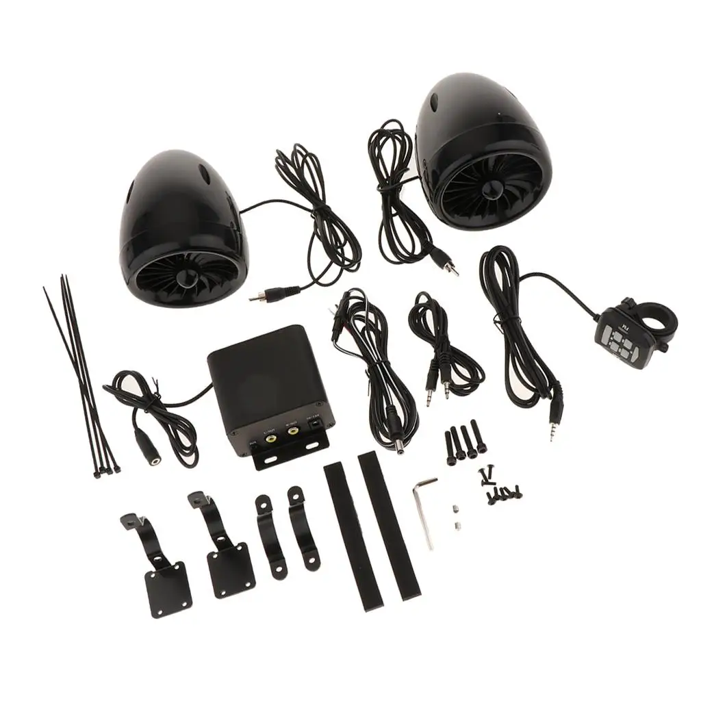 Motorcycle Weatherproof Bluetooth Wireless Speaker 7/8-1 in. Handlebar Mount