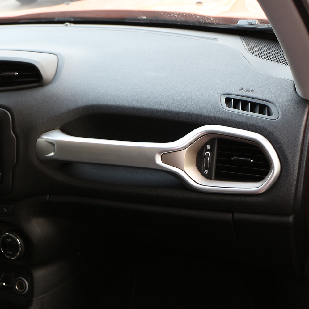 ABS Auto Copilot Haltegriff Knopf Abdeckung Dekoration Aufkleber Trim für Jeep Renegade 2014 - 2022 Styling Innen Zubehör – Detail 3