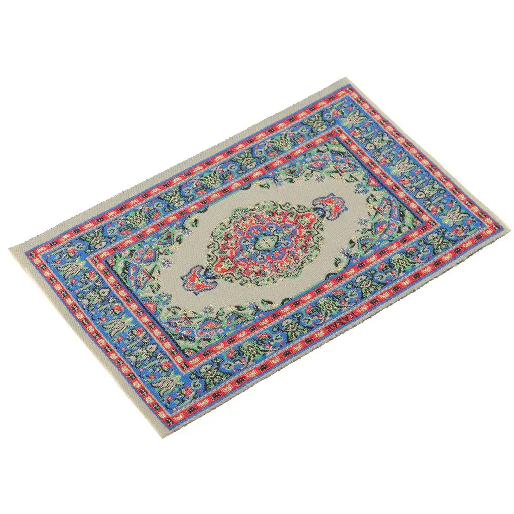 12th Floor Covering Turkish Style Rug Embroidery Cloth Mat for Dolls House