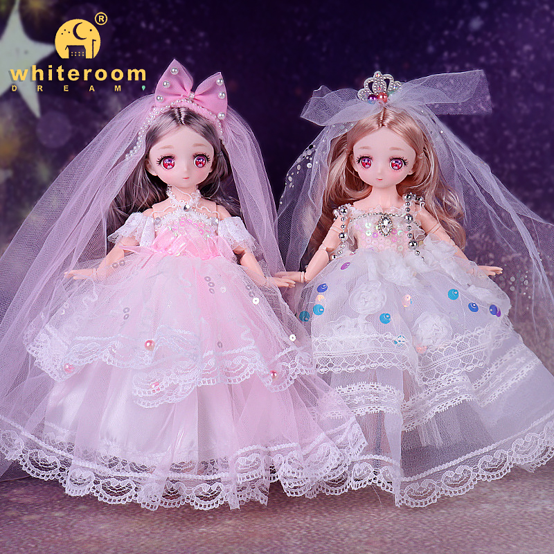 1/6 Bjd Puppe Hochzeit Kleid Anime Prinzessin Kleid Action-figuren Sphärische Gelenk Puppe Für Kinder Spielzeug Mädchen Cosplay 30cm lolita – Detail 4