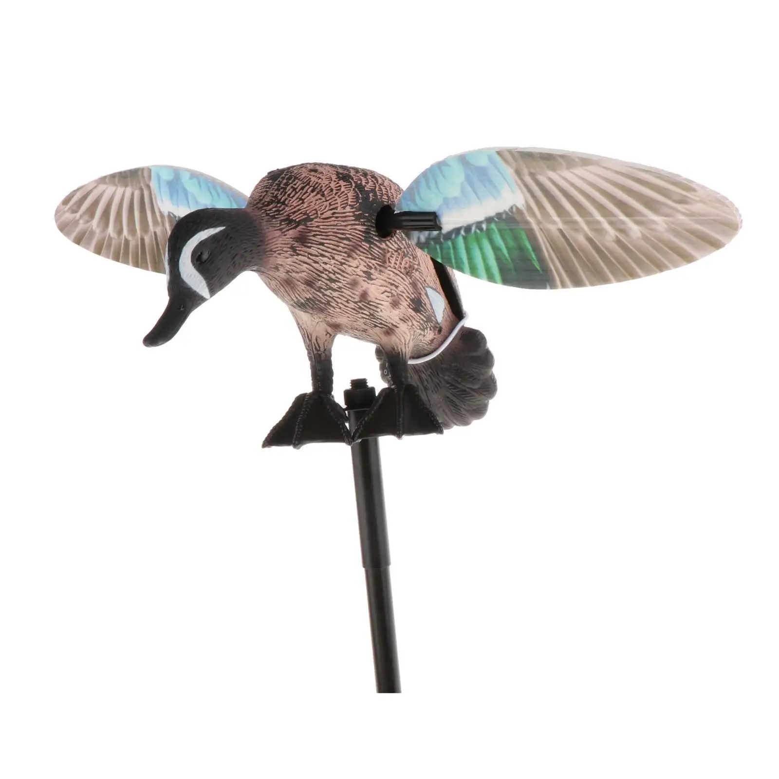 Outdoors Hunting Teal Duck  Decoy  Accessories Electric Mallards Attraction Drake with 37`` Support Stand Rod
