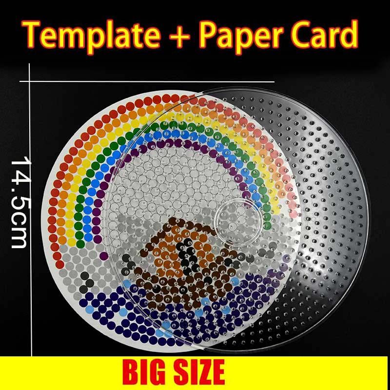 Große Hama-Perlen, 5 mm, quadratisch, große Stecktafeln, für Hama-Sicherung, Perlen, Kreis, Puzzle-Vorlage für Lernspielzeug – Detail 5