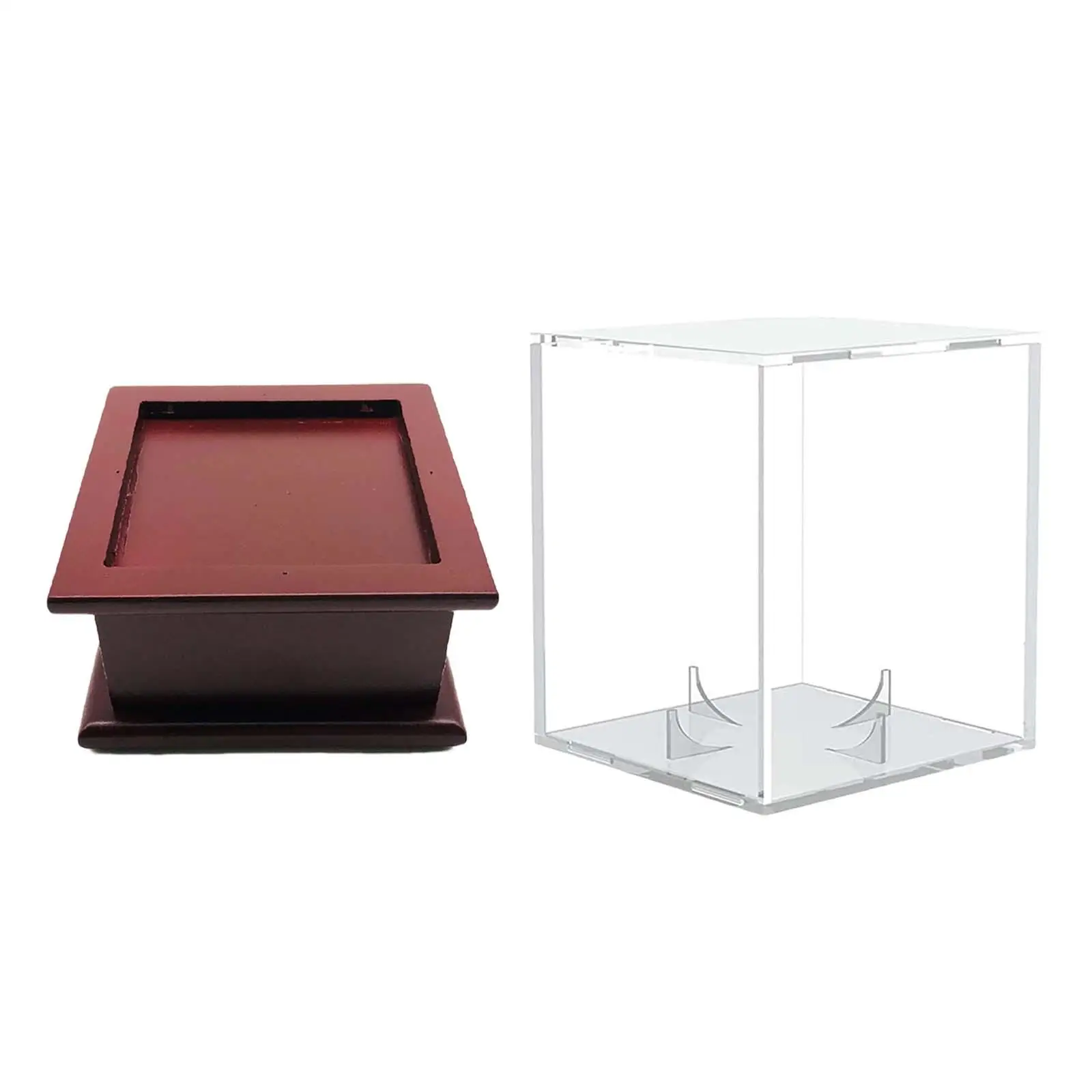 Clear Display Case , Ball Holder Square, Acrylic Storage Box, Baseball Holder, for Toys