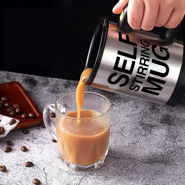 Wholesale! Fedex Free Shipping 48Piece/lot 14Oz The Skinny Moo Mixer -  Battery-operated Chocolate Milk Mixer self stirring mugs - AliExpress