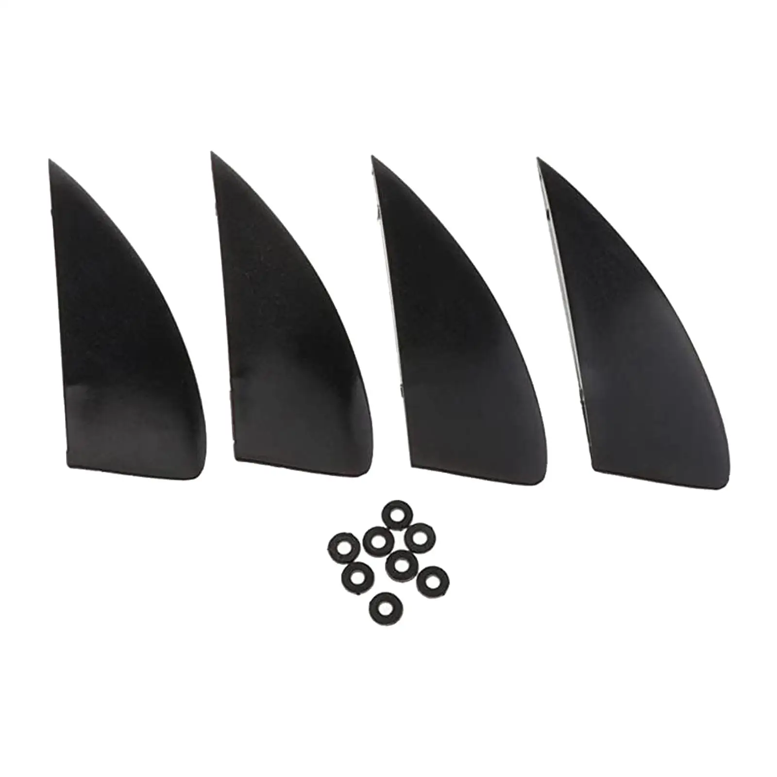 4x Kiteboard Fin with 8 Gasket Wakeboard Replacement Fins Surfboard Fins for Paddleboard Longboard Beach Surfing Water Sports