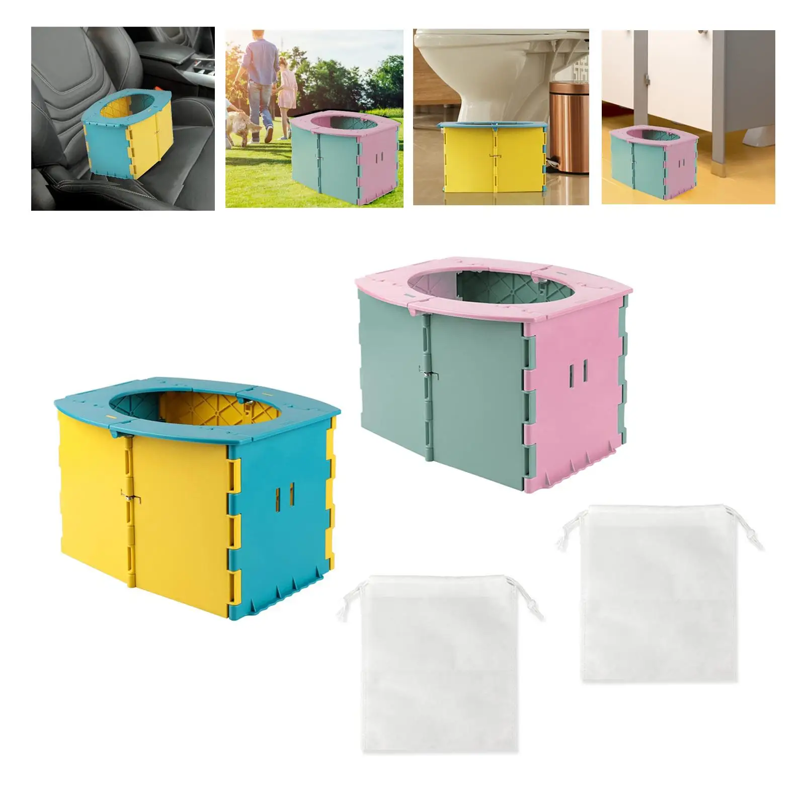 Lightweight Travel Toilet Potty Chair Car Toilet for Travel Hiking