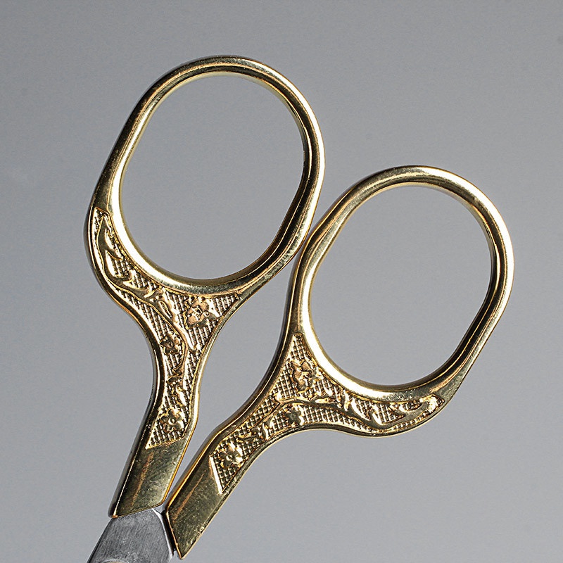 Vintage-Bastelschere aus Edelstahl mit quadratischem Griff, Haushalt, DIY-Stickgarn zum Nähen, Schneiden von Stoff mit chinesischem Knoten – Detail 7