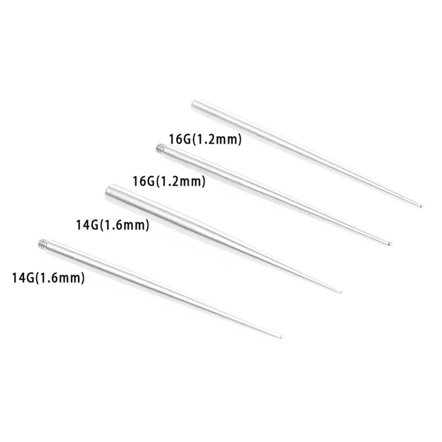 1Pc 316L Surgical Steel Concave Taper Insertion Pins Taper Gauge Expander Piercing  Tool Professional Body Piercing Jewelry