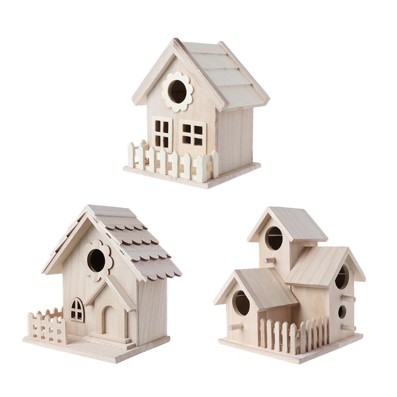 Title 1, for Creative Wooden Bird House Breeding Cage Bo...