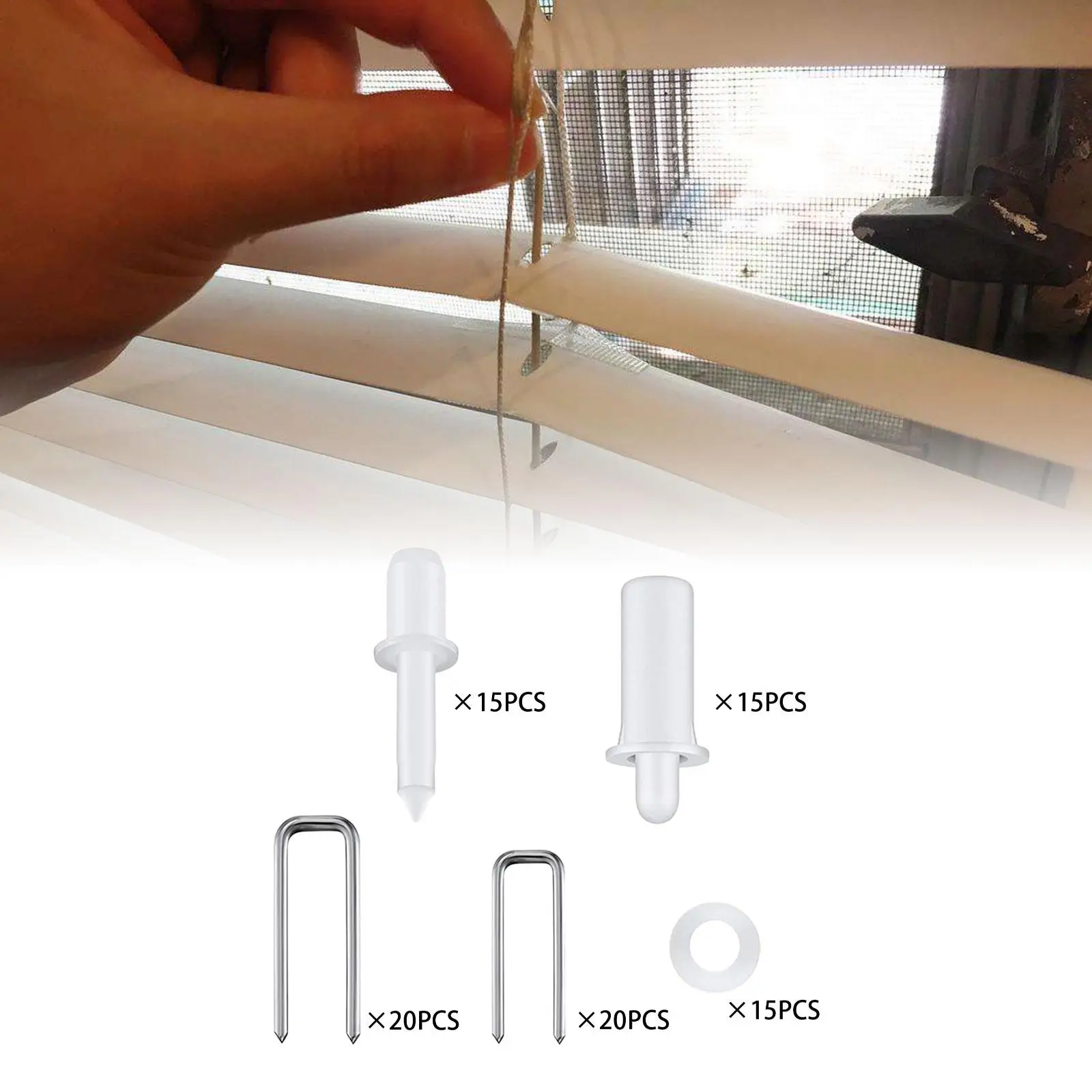 85 Pieces Repair Plantation Shutters Set Fittings Sturdy Durable easy to Use Replaces Louvers Staples for home curtain