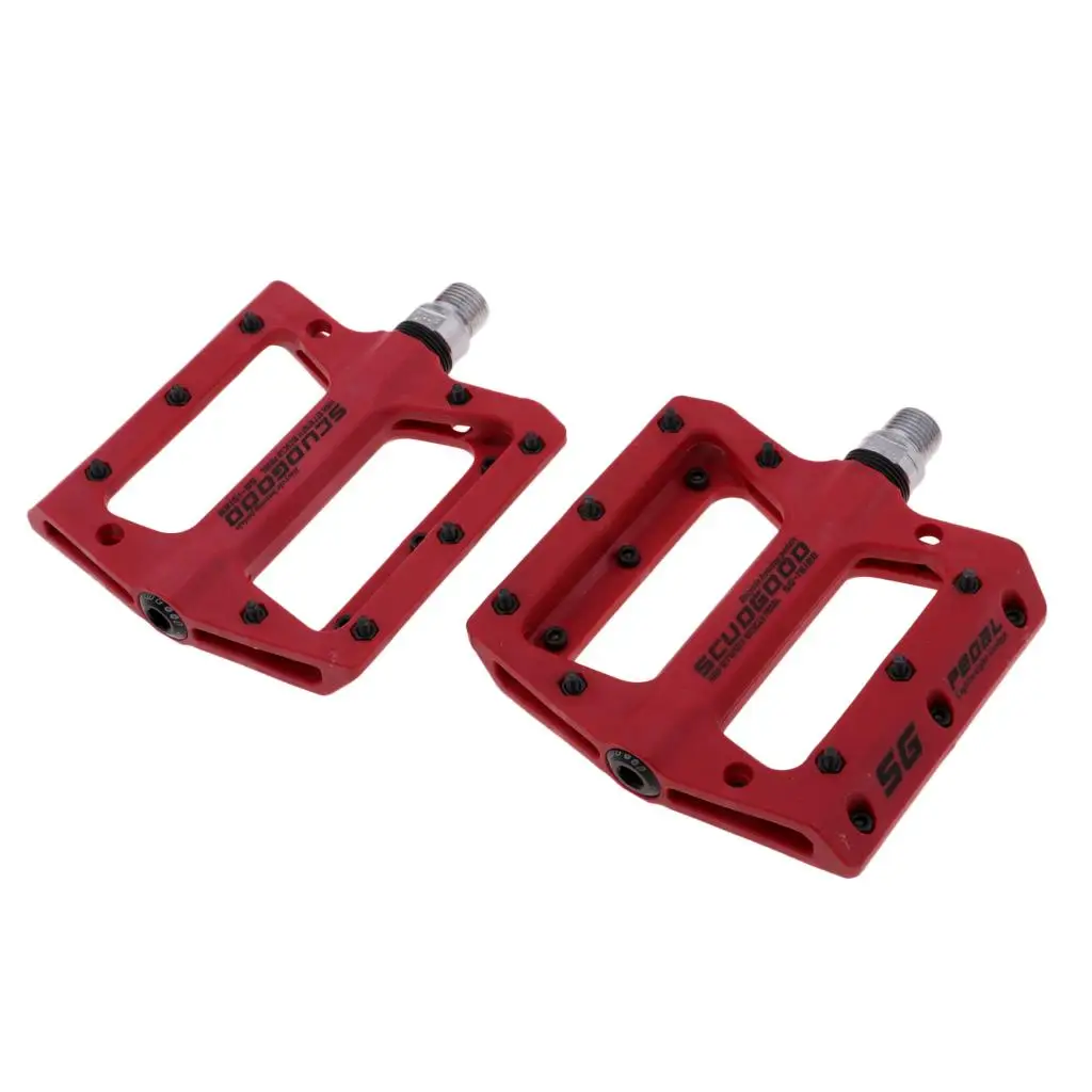 Bike Pedals Sealed Bearing Platform Flat Pedals for Mountain Road Bicycle - Easy to Install - Choice of Colors