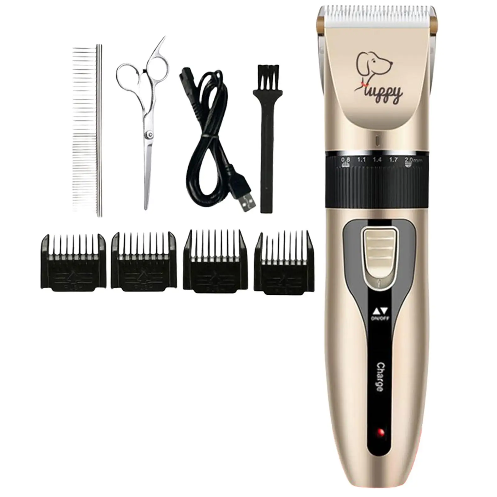 Cordless Dog Hair Clippers Pet Hair Trimmer Set for Small Medium Large Dogs Cats Detachable Pet Grooming Kit