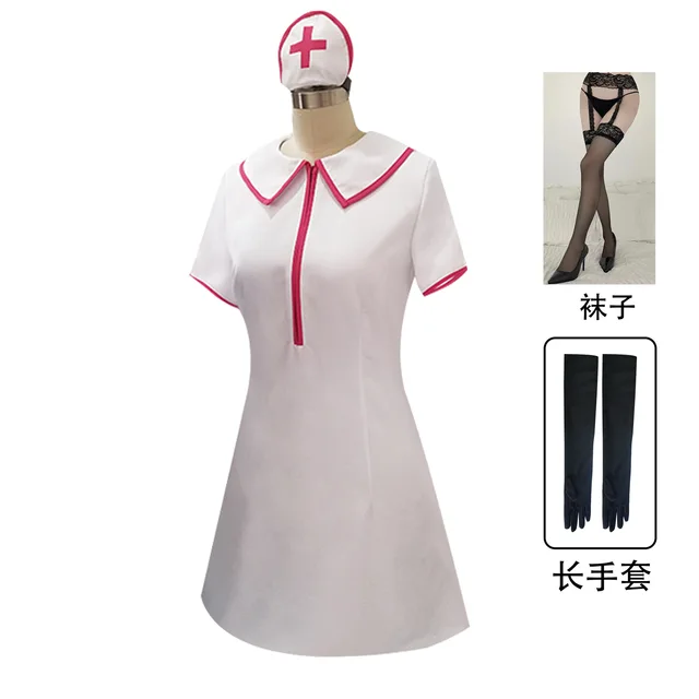 Anime Chainsaw Man Power Cosplay Costume Outfit + Cosplay Wig Women Cosplay  Jacket Pants Uniform Halloween Party Fancy Dress Up Set, 6pcs/set 
