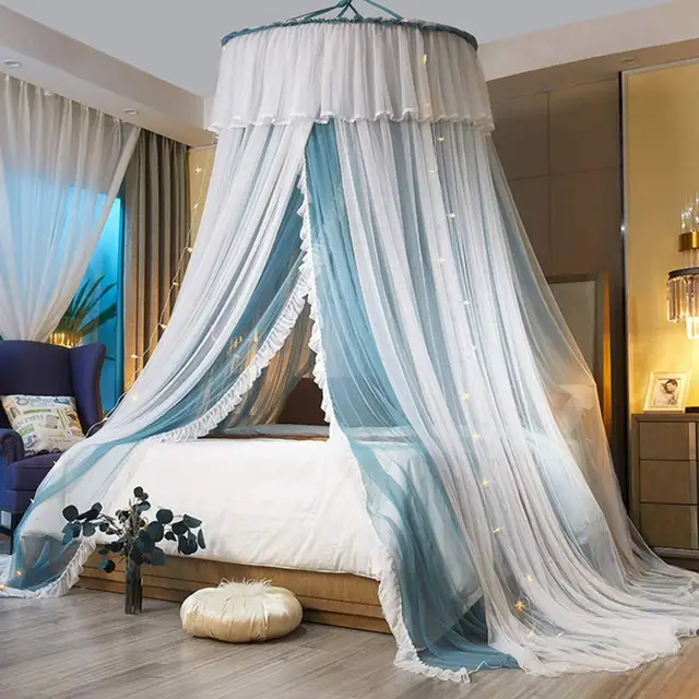 Sonew Filet de lit enfant Moustiquaire ronde à dôme en filet auvent de lit  rideau en maille de lit décor de chambre à coucher - Cdiscount Maison